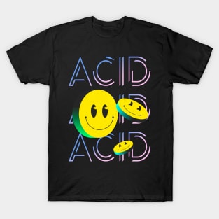 Techno Rave Acid Smile Party House Goa Trip T-Shirt